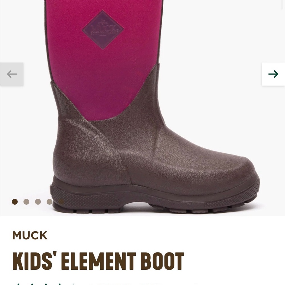 Muck Kids' Element Boot - Pink and Brown
